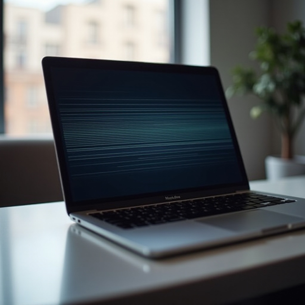 macbook pro screen fuzzy lines